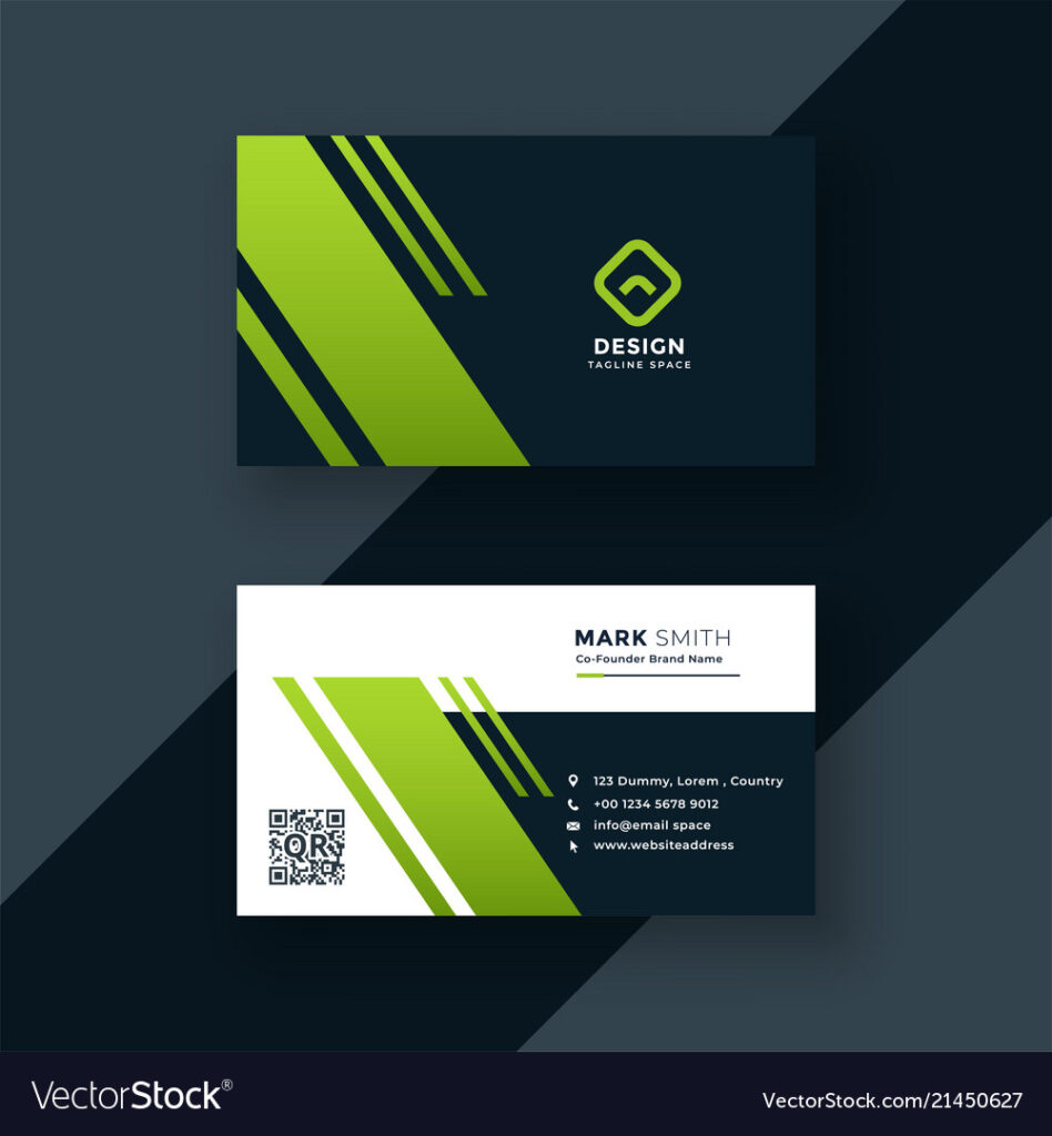 dark green business card professional design