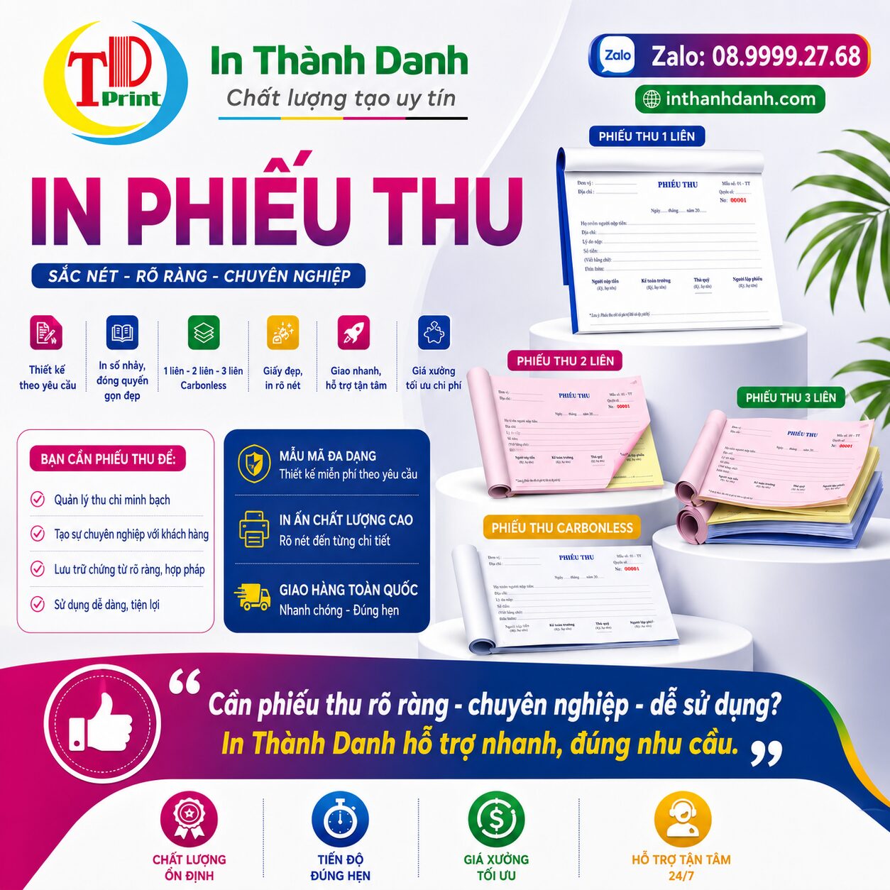 IN Phiếu Thu - Chi In phieu thu