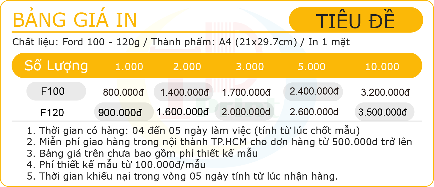 Bảng Báo Giá